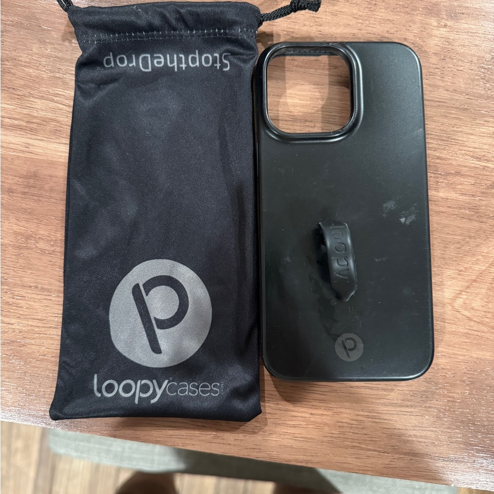 Black loopy iPhone 13 Pro Max cell phone case